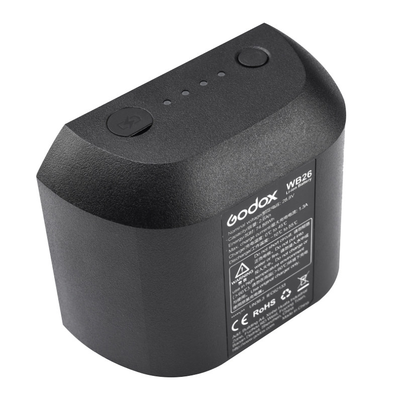 神牛 AD600 Pro 外拍灯电池WB26 便携摄影灯闪光灯器材附件配件