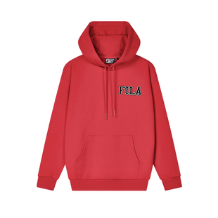 FILA 斐乐官方男子连帽卫衣秋冬时尚休闲宽松舒适纯棉针织上衣男
