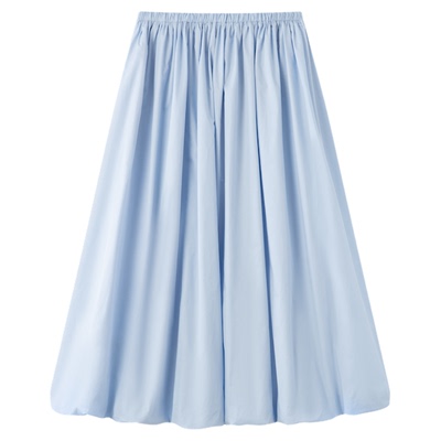 RUISHI芮时“云上漫游”100棉立体裁剪花苞云朵松紧腰半身裙女夏