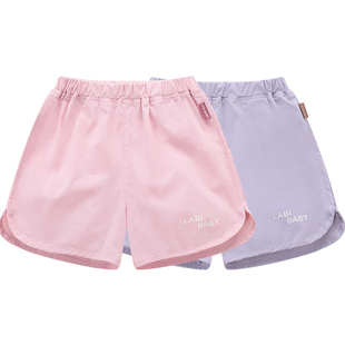 【商场同款】拉比童装裤子2025新款短裤夏季女童外出运动百搭短裤