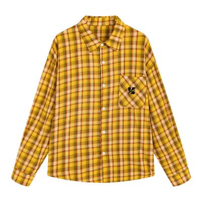 kingPrince美式多巴胺黄色衬衫