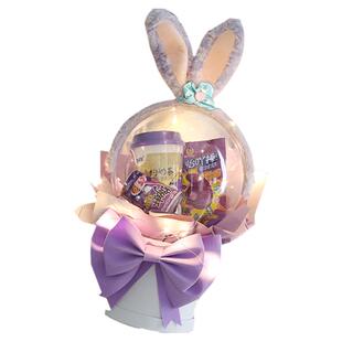 创意diy卡通零食棒棒糖抱抱桶花束包装纸材料套装小朋友生日礼物