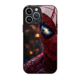 蜘蛛侠手机壳苹果17华为mate70纵横宇宙iPhone16promax欧美pura80潮牌15适用小米14玻璃壳13高级感OPPO毒液60