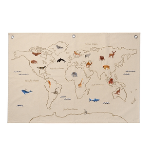 现货 丹麦 ferm living 北欧布艺装饰画儿童房背景画挂画壁画