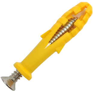 不锈钢圆头小黄鱼塑料膨胀管尼龙胀栓拧入式锚固胀钉门窗固定专用