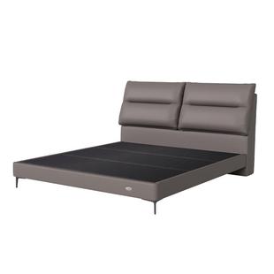 梦百合星云软床头层牛皮床实木框架软包家用主卧大床双人床1.8m