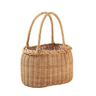 花篮鲜花包装花艺花店插花藤编手提婚礼花童干花包花编织手工篮子