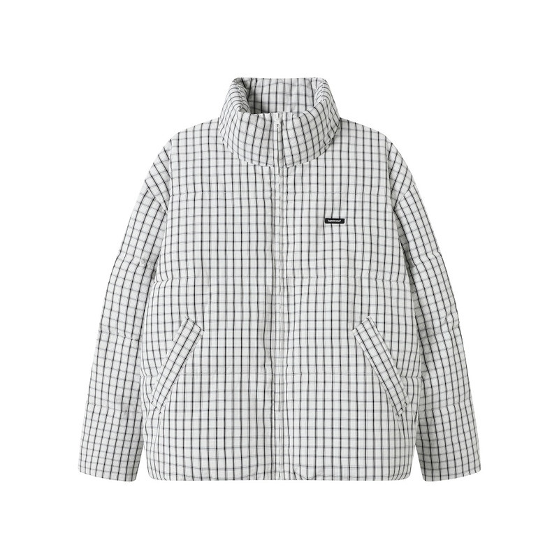 【鱼九九推荐】TGNS短款立领格纹面包服保暖棉服