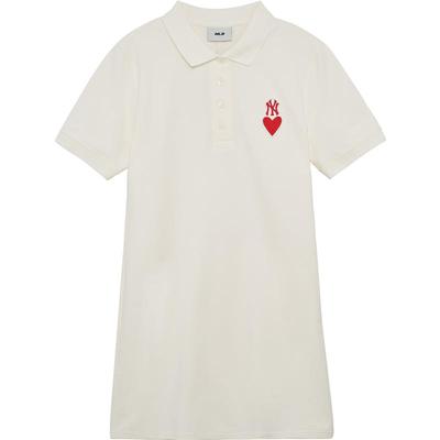 MLB爱心纯色POLO裙修身时尚