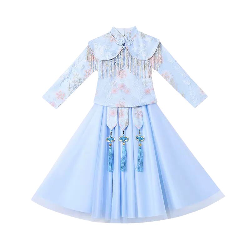 儿童古装春秋女童汉服裙子唐装