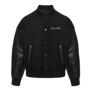 FFF马思唯联名AFGK国潮烫钻刺绣棒球服男女秋冬美式高街夹克外套