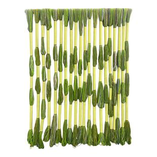 碧绦垂帘客厅餐厅卧室玄关过道走廊编织装饰画定制艺术实物装置画