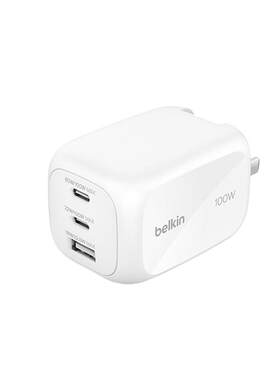 Belkin100W氮化镓三口苹果充电器