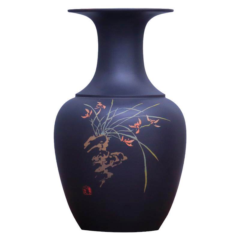 紫陶卧室客厅建水花瓶醉莲居花瓶