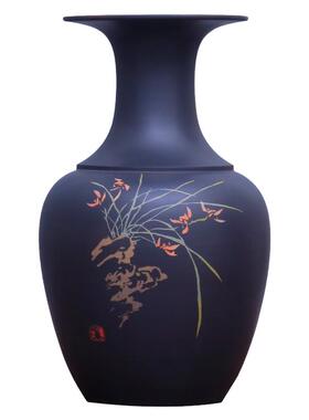 紫陶卧室客厅建水花瓶醉莲居花瓶