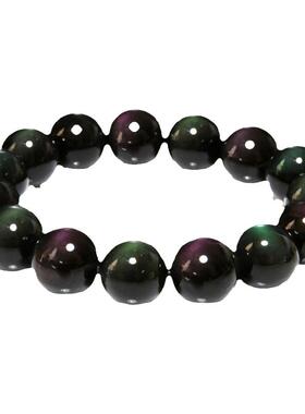 石玥珠宝彩虹眼黑曜石手串