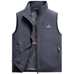 啄木鸟户外休闲马甲男春秋款多口袋速干透气工装摄影钓鱼马夹背心