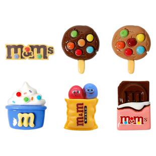 适配Crocs/Cross配件洞洞鞋配饰鞋花鞋扣装饰扣 巧克力M豆食玩