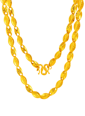 镀金瓜子男就不退色黄金项链刻字