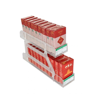 双层推烟器自动弹出推拉中支烟多层香烟架烟架子展示架香烟推进器