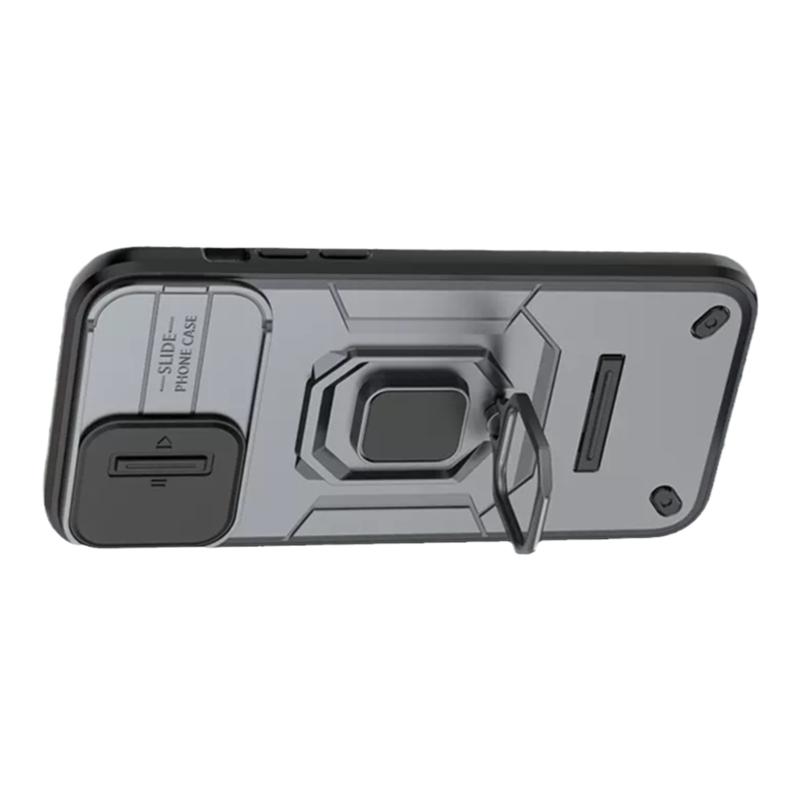 适用iPhone14ProMax手机壳加厚苹果13Promax个性金属支架iP13pro滑盖镜头防摔14的手机保护套14pro铠甲磨砂壳