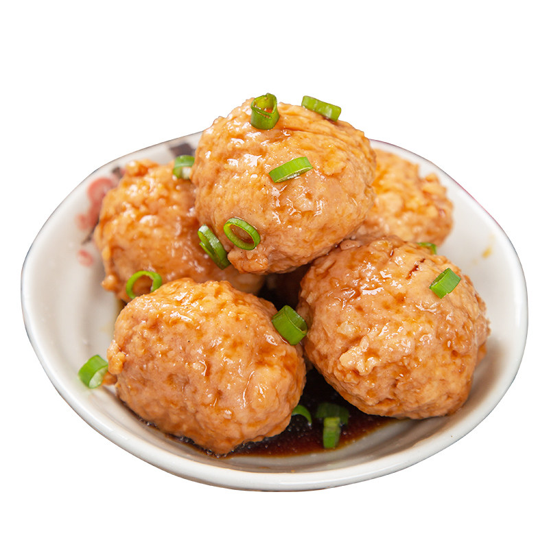 清真红烧狮子头照烧鸡肉丸子家庭装380g快餐熟食卤味小吃食品包邮