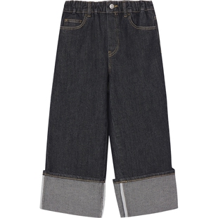 江南布衣童装棉麻直筒裤牛仔长裤休闲秋冬男女童儿童jnbybyjnby