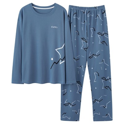 热卖推荐！纯棉长袖长裤睡衣男