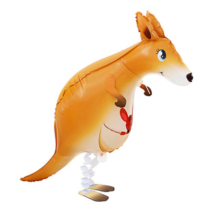 儿童生日派对装饰布置宝宝玩具走路动物散步卡通宠物走地铝膜气球