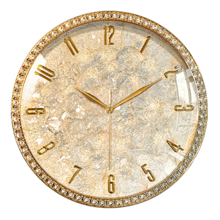 轻奢挂钟客厅2025新款现代简约大气高级感高端贝壳现代挂墙时钟表