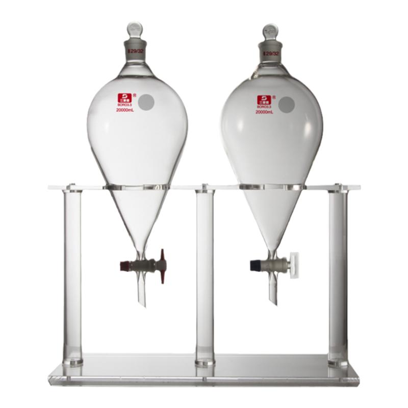 三爱思梨形分液漏斗架有机玻璃亚克力材料不锈钢架子两孔四孔60 125 250 500 1000 2000mL运输方便可拆卸升降