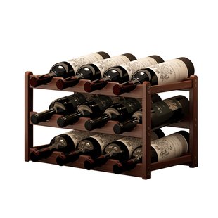 酒架置物架红酒格子架桌面葡萄酒柜陈列架家用小型多层洋酒摆放架