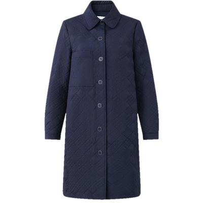 菲妮迪长款翻领棉衣棉服