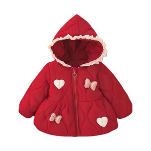 女童棉服外套冬装2026新款儿童新年衣服宝宝棉衣冬季过年拜年服潮