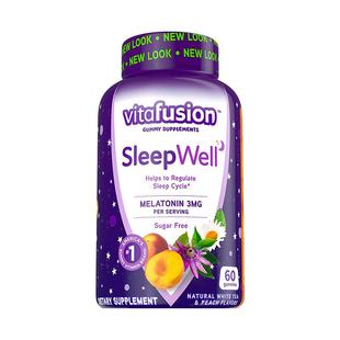 【睡不着】vitafusion sleepwell褪黑素睡眠糖安瓶软糖60粒*4