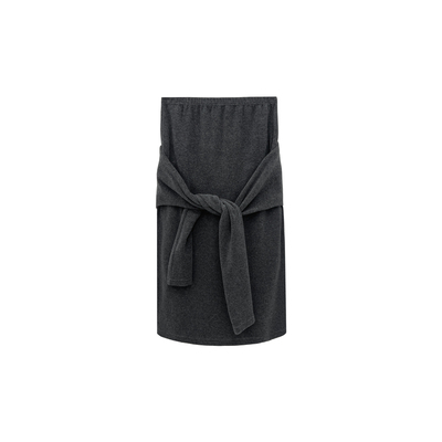 DUEECHEN解构绑袖针织半身裙