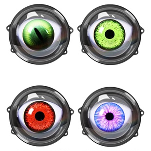 恶魔之眼装饰灯氛围灯汽车大灯改装通用动态眨眼灯摩托电动车改装