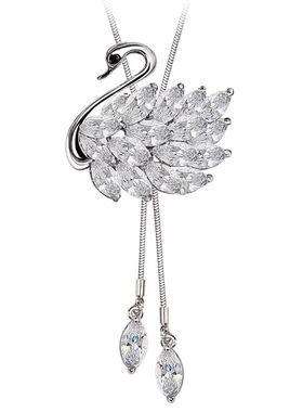 超长款天鹅项链时尚气质百搭