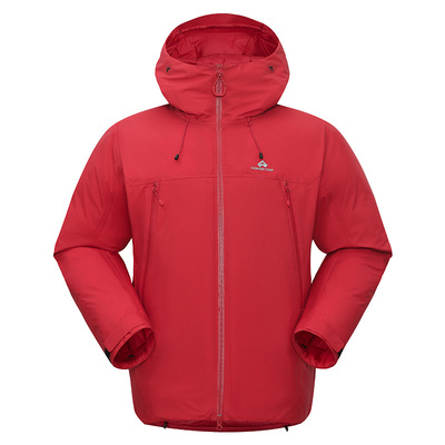 【小鹰鹅绒服】拓路者东丽连帽硬壳羽绒服新年红色保暖登山服男