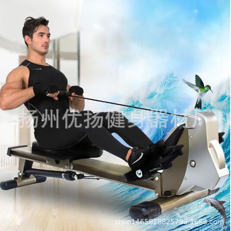 腰背锻炼划船机家用静音划船器液压划水机器低拉训练商用健身器材