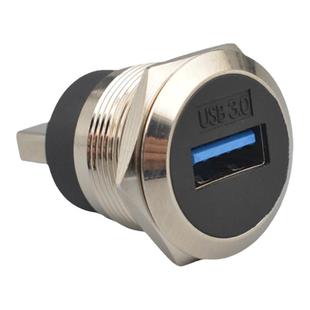 M22母转公USB3.0模块数据公转母对接带延长线插座工业圆形连接器