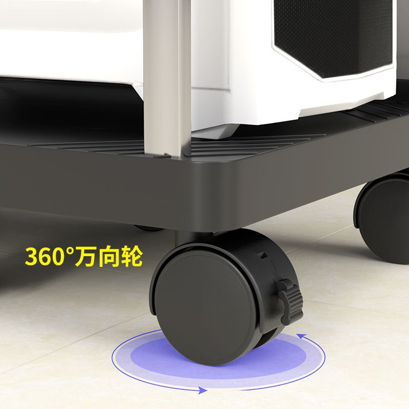 打印机置物架子移动落地带隔板支架电脑主机多层移动托架轮收纳