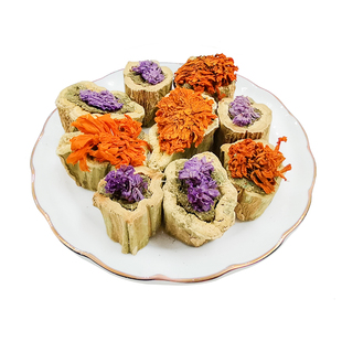 兔子磨牙木瓜墩菊花草粉磨牙棒零食龙猫荷兰猪磨牙用品钢牙伴侣