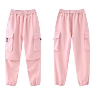 儿童工装冲锋裤加绒加厚保暖秋冬女童中大童男孩防泼水户外运动裤