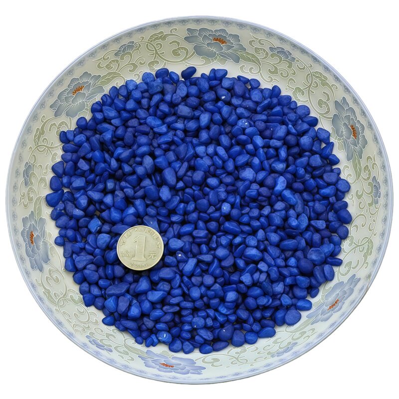 蓝色石子五彩石盆栽铺面石多肉水其它园艺用品