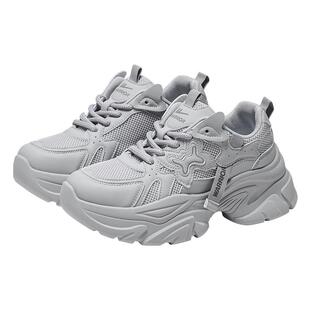 回力女鞋厚底增高老爹鞋女网面透气2026新款春夏季爆款休闲运动鞋