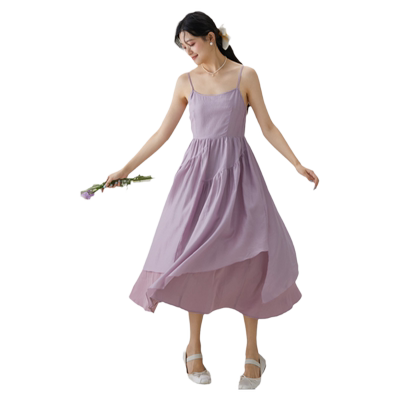 三亚度假法式onemore吊带裙