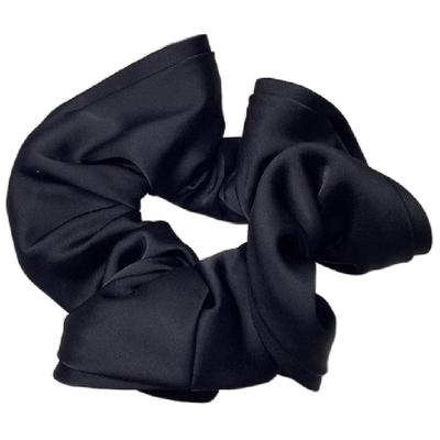 法式高级感缎面木耳边大肠发圈女