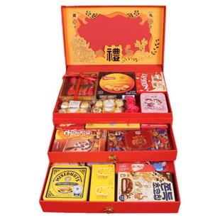 吾家有喜三层高级喜糖礼盒装成品含糖结婚伴娘伴手礼提亲订婚回礼