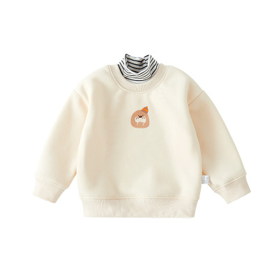 男童加绒卫衣一体绒2024新款